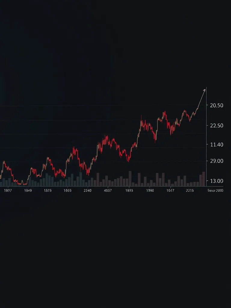 Professional financial chart showing volatility curves and s